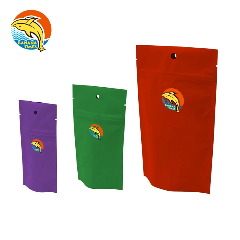 Matte Aluminum Foil Customized Logo Standing Food Packaging Mylar Bags with Zipper