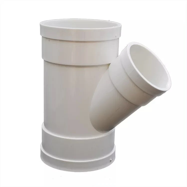 PVC Pipe Coupling Connectors 45 Degree Y Branch Pipe