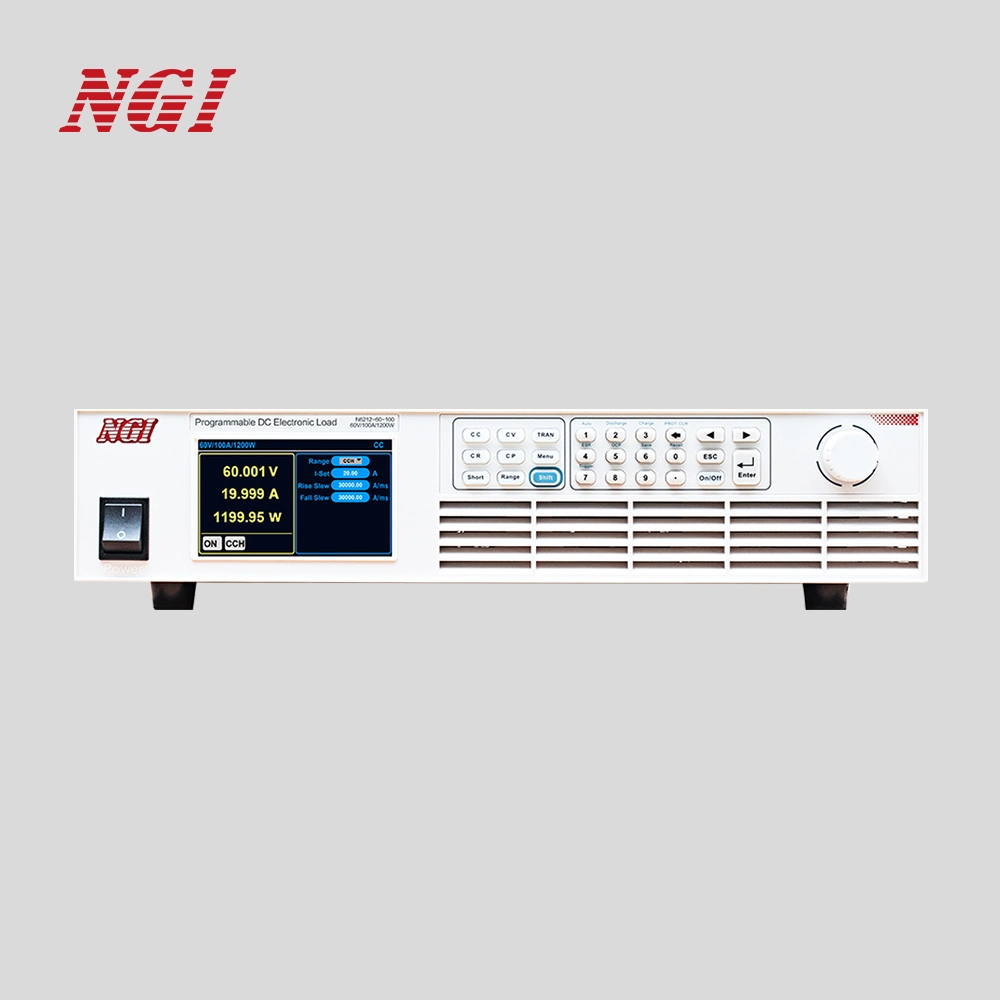 Carga eletrónica CC programável NGI N6200 60 V/10 a/600 W.
