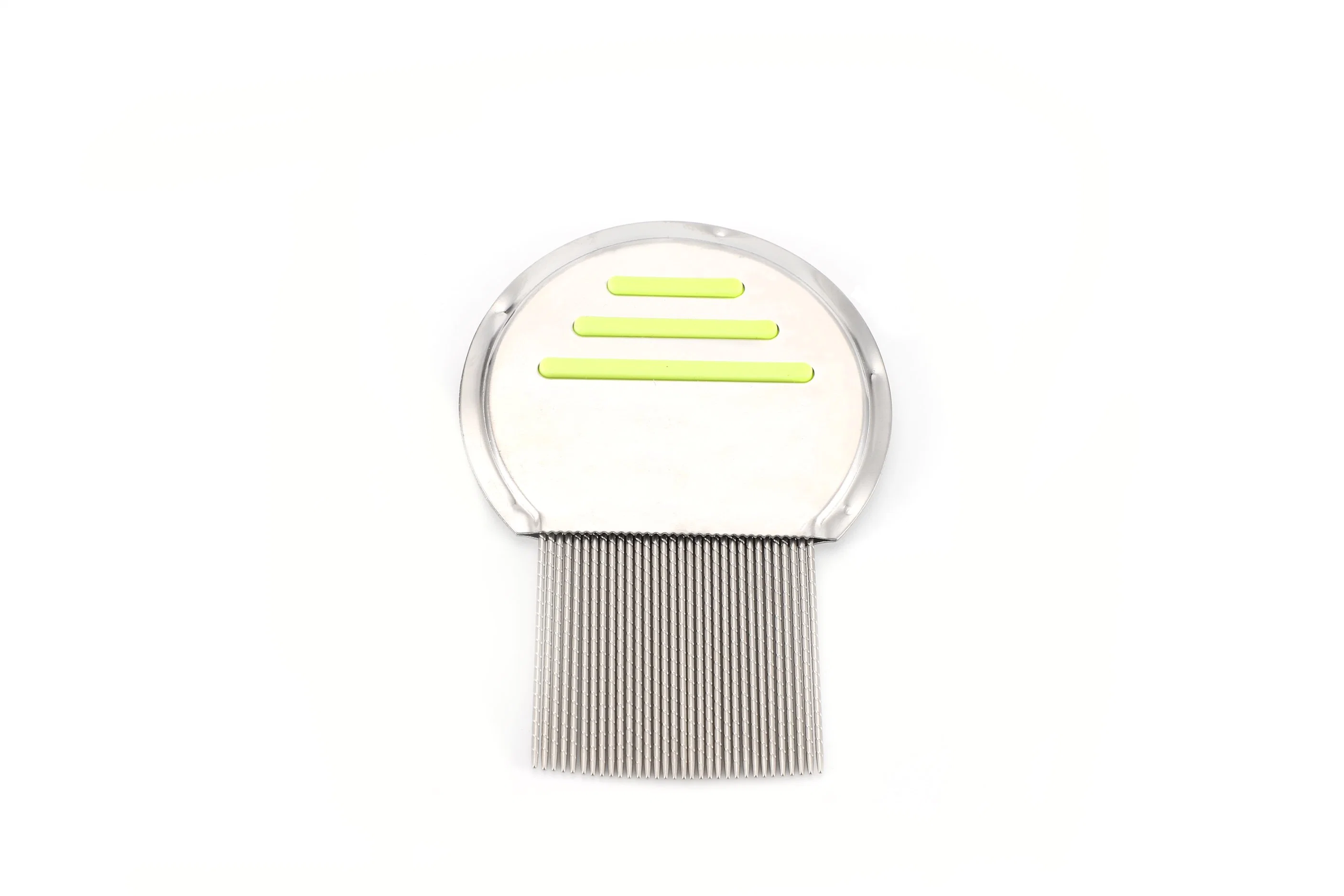 Factory Logo Customized Multi-Colored Stripes Welded Pins Stainless Steel Pet Dog Comb for Lice/Flea/Louses Clean