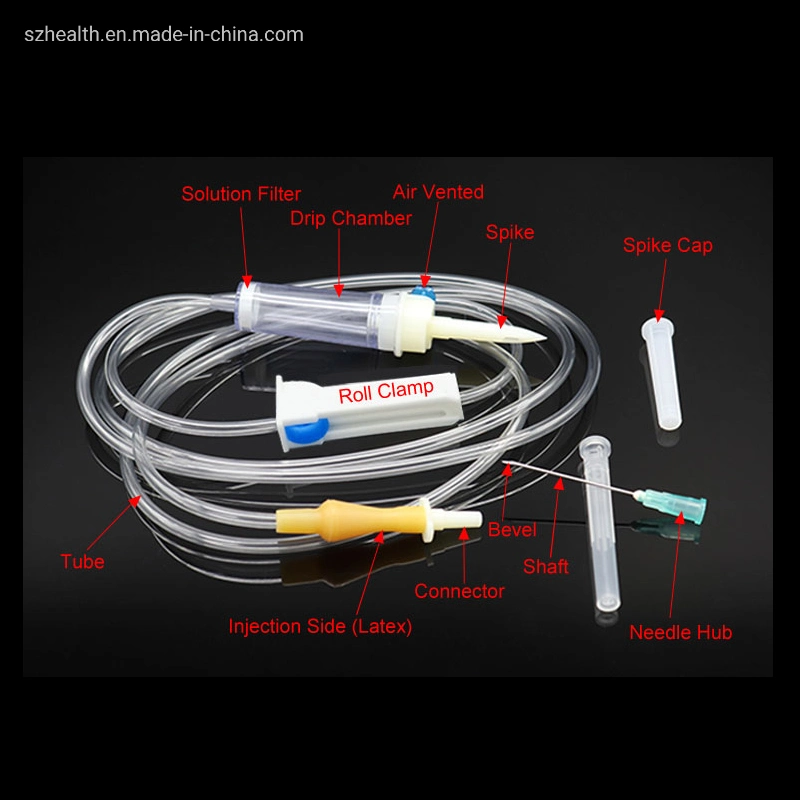 Parts of IV Infusion Set for Pediatric Infusion Pump Set