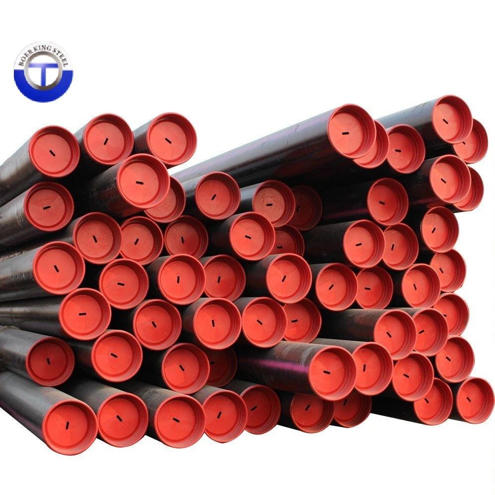 ASTM A106 A53 GR. B API 5L tubo de aço macio de carbono laminado a quente tubo de caldeira de fluido Sch40 Sch80 de grande diâmetro tubo de aço sem costura