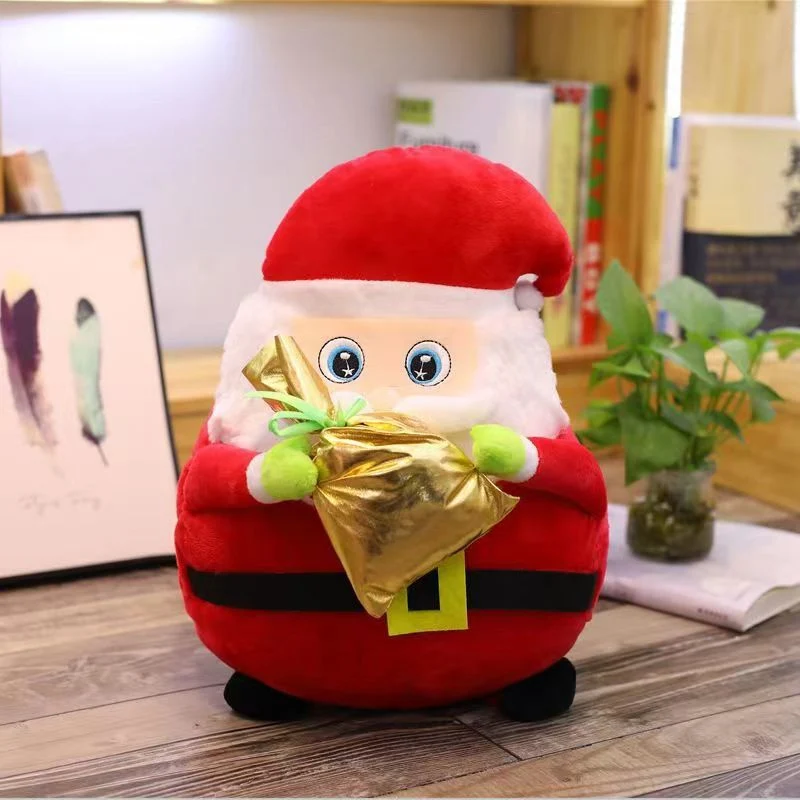 Santa Claus Doll Student Hand Warmer Cover Pillow Can Meddle Elk Plush Toy Christmas Gift Wholesale/Supplier