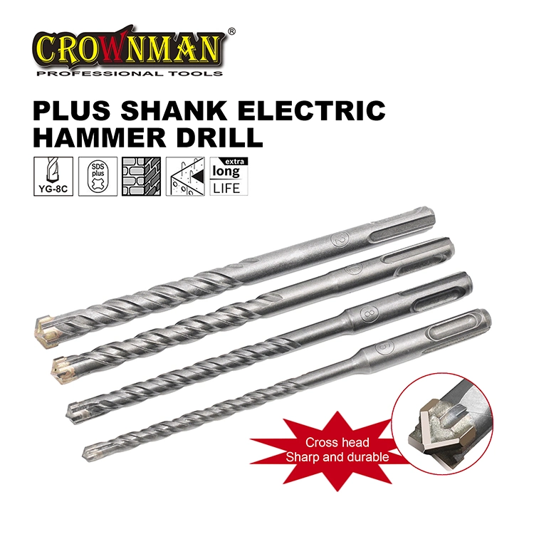 Crownman Plus Shank 40cr Rod and Yg8 Tip Electric Hammer Drill