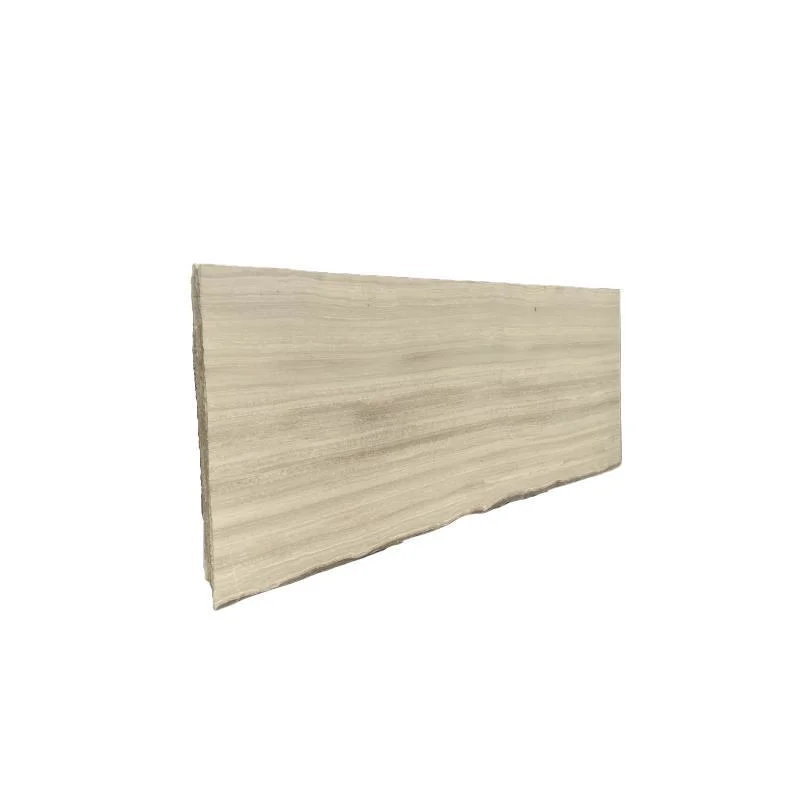 Chinese Serpegiante Gey Wooden White Grain Marble Slab