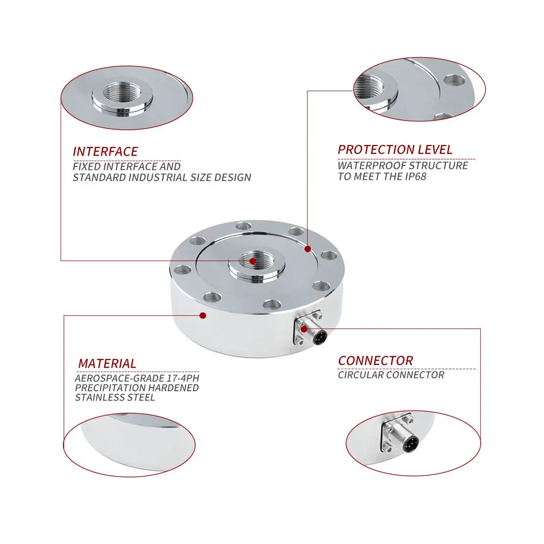 Kunwei Force Sensor Load Cell 5000kg Manufacturer