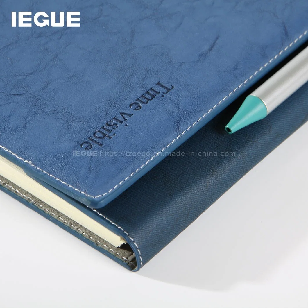 Großhandel 2023 Tagebuch Custom Organizer Schreibwaren Fancy Leder A4 A5 Notizbuch mit natürlichem Logo-Druck und 6-Ring