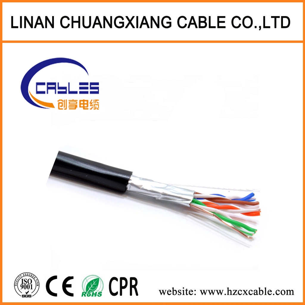 LAN Cable 24AWG Copper Wire Conductor FTP Cat5e Network Cable for Indoor and Outdoor Communication Cable Data Cable Comouter Cable