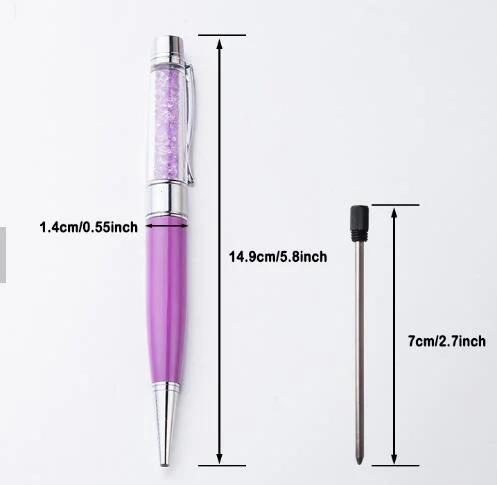 Luxury Promotion Crystal Custom Logo Metal Flash Drive Stylus USB Pen for Business