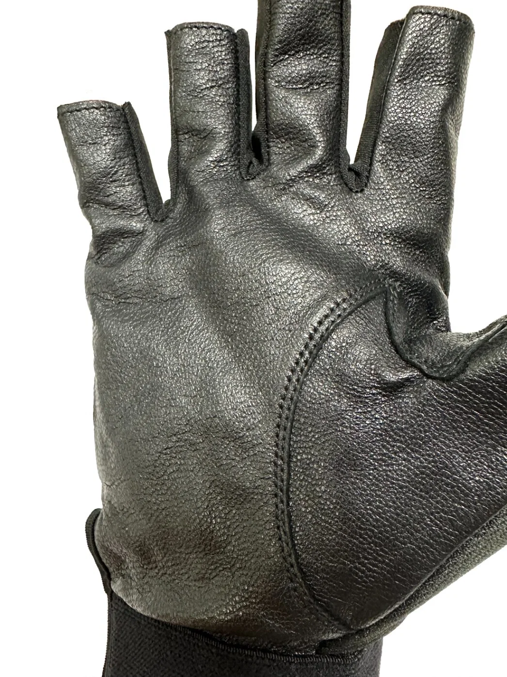 Genuine Leather Cycling Fingerless Half Finger Driving Gloves