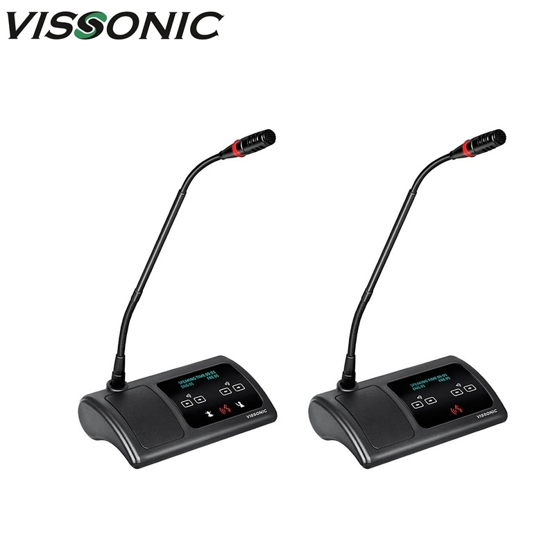 Vissonic Hand in Hand Wired Dual Channel Selector Microphone for Meeting Room Solution