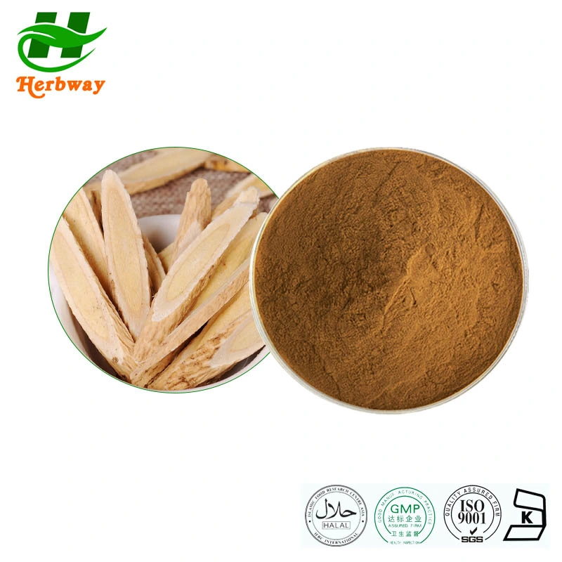 Herbway Kosher Halal FSSC HACCP-zertifizierter Astrgalus Membranaceus (Fisch.) Bunge Astragalus Root Extract for Immunity Enhancer