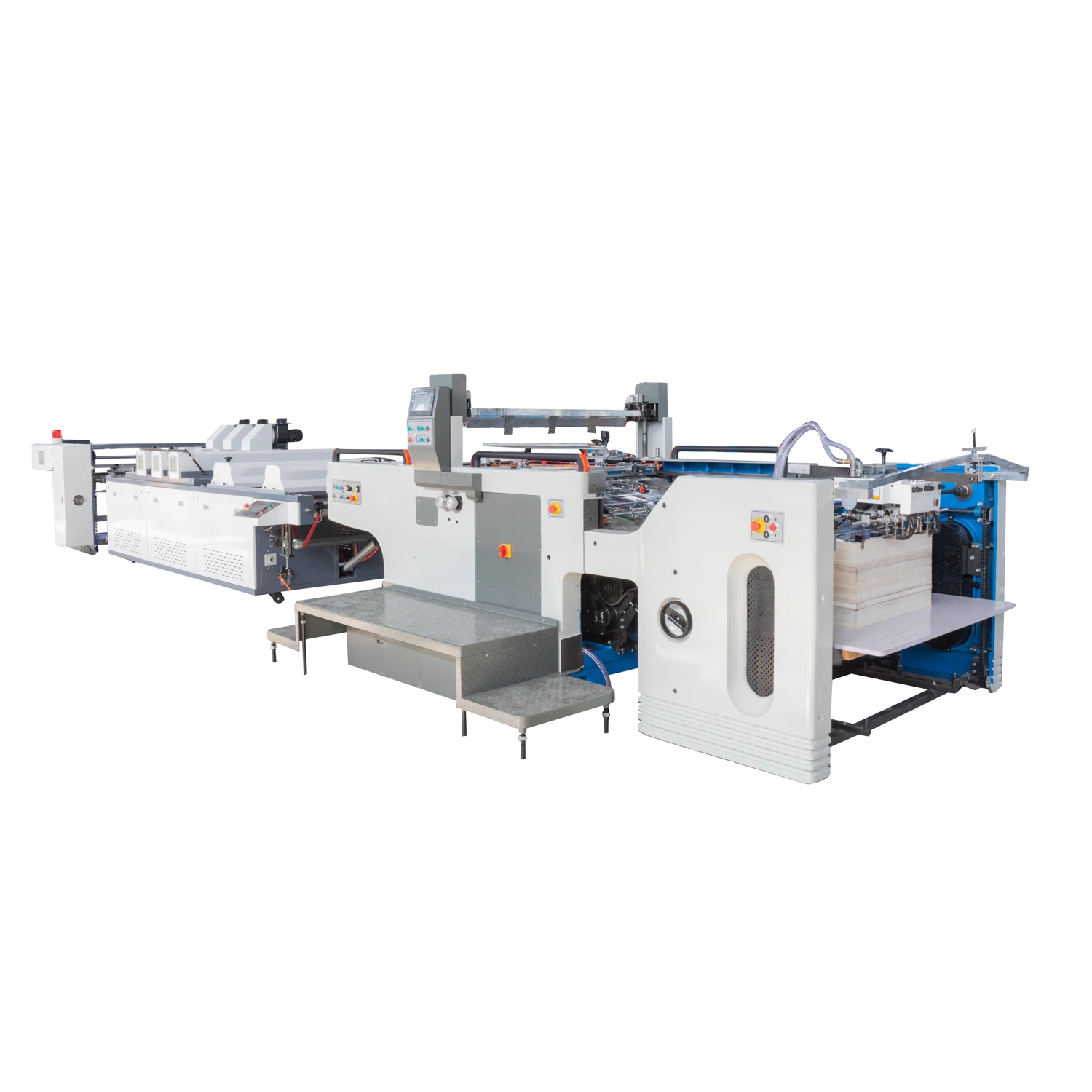Automatic Silk Screen Printing with Spot Full UV Varnish Coating Curing Drying and Paper Stacking Machine for Printing and Packaging