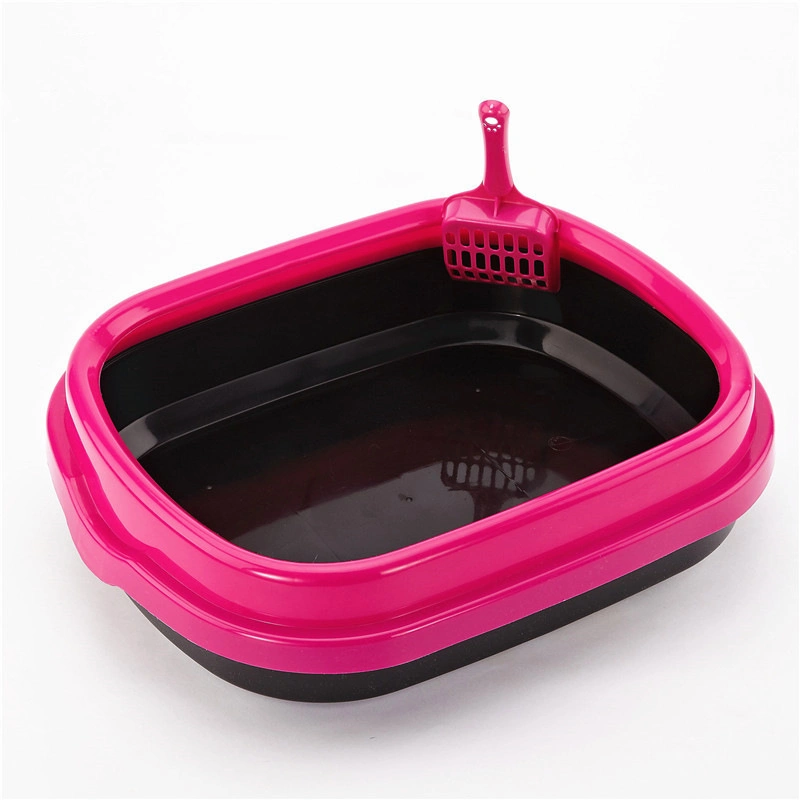 Kinpack Pet Products Cleaning Plastic Cat Toilet Box Trays Simple Cat Litter Box