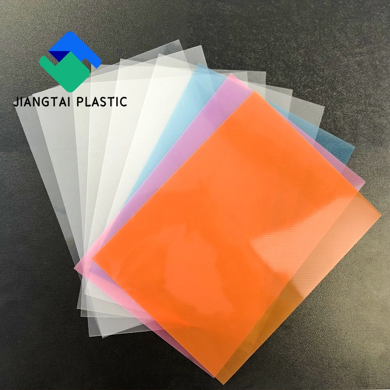 Jiangtai Plastic A4 Diagonal PP Sheet Lined Plastic Polypropylene Sheet for Notebook Cover