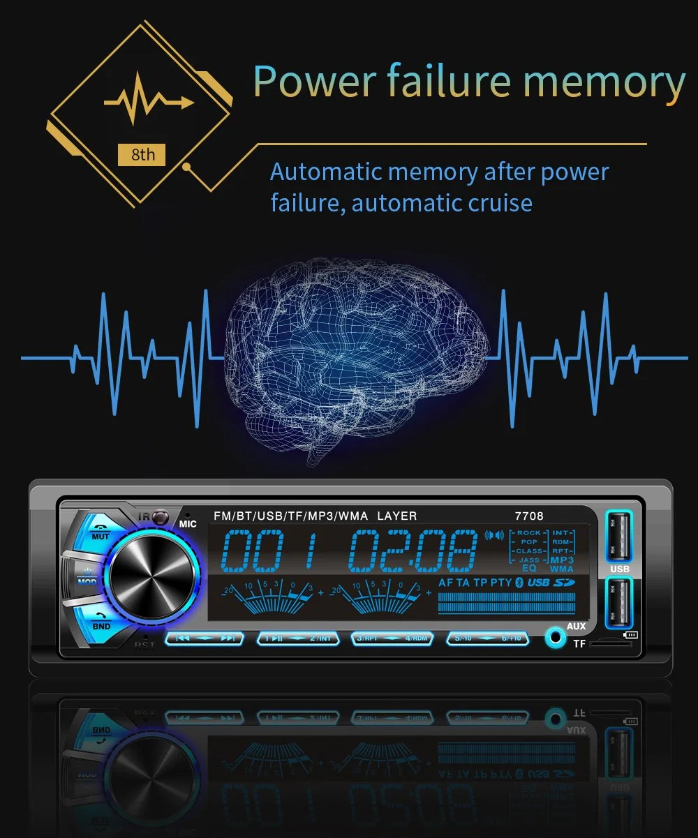 Auto Stereo bluetooth Radio Audio MP3 Player Unterstützung Memory-Funktion