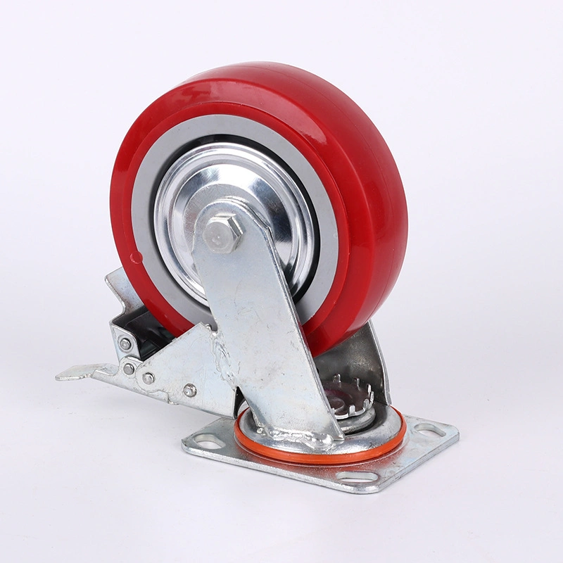 Vima Industrial Caster Wheels Swivel with Dual Locking PU Trolley Castor Wheelspopular