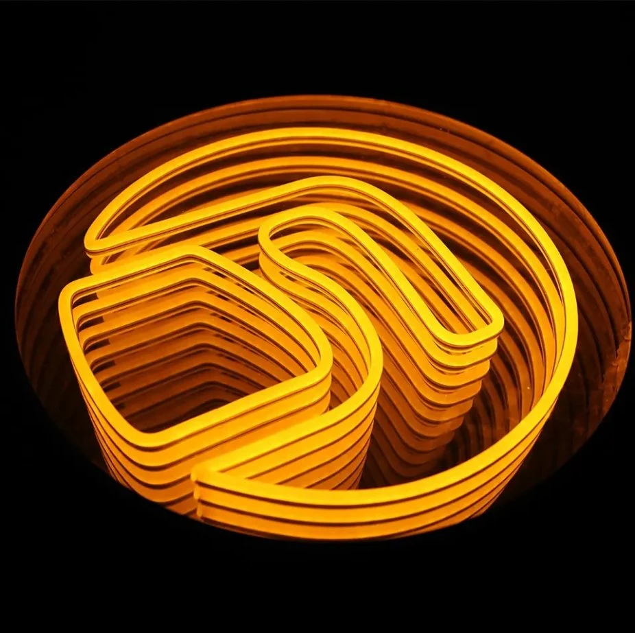 3D Infinity LED Neon Sign Creative Tunnel Lamp Illuminated Tunnel Mirror Light