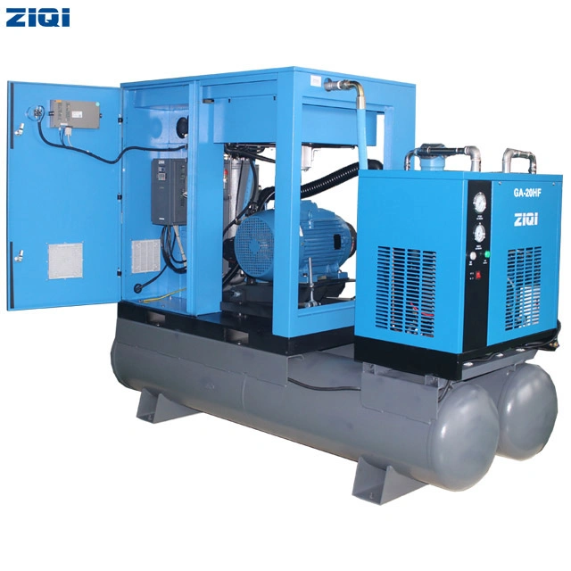 Single Stage High Effective Low Cost Star-Delta Starting Belt Driving Electric Type Stationary Combined Air Compressor Machine