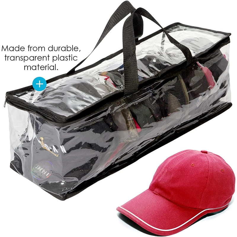 Durable Wholesale High Quality Cap Organizer Case Dust Proof Tote Transparent Hat Storage Bag