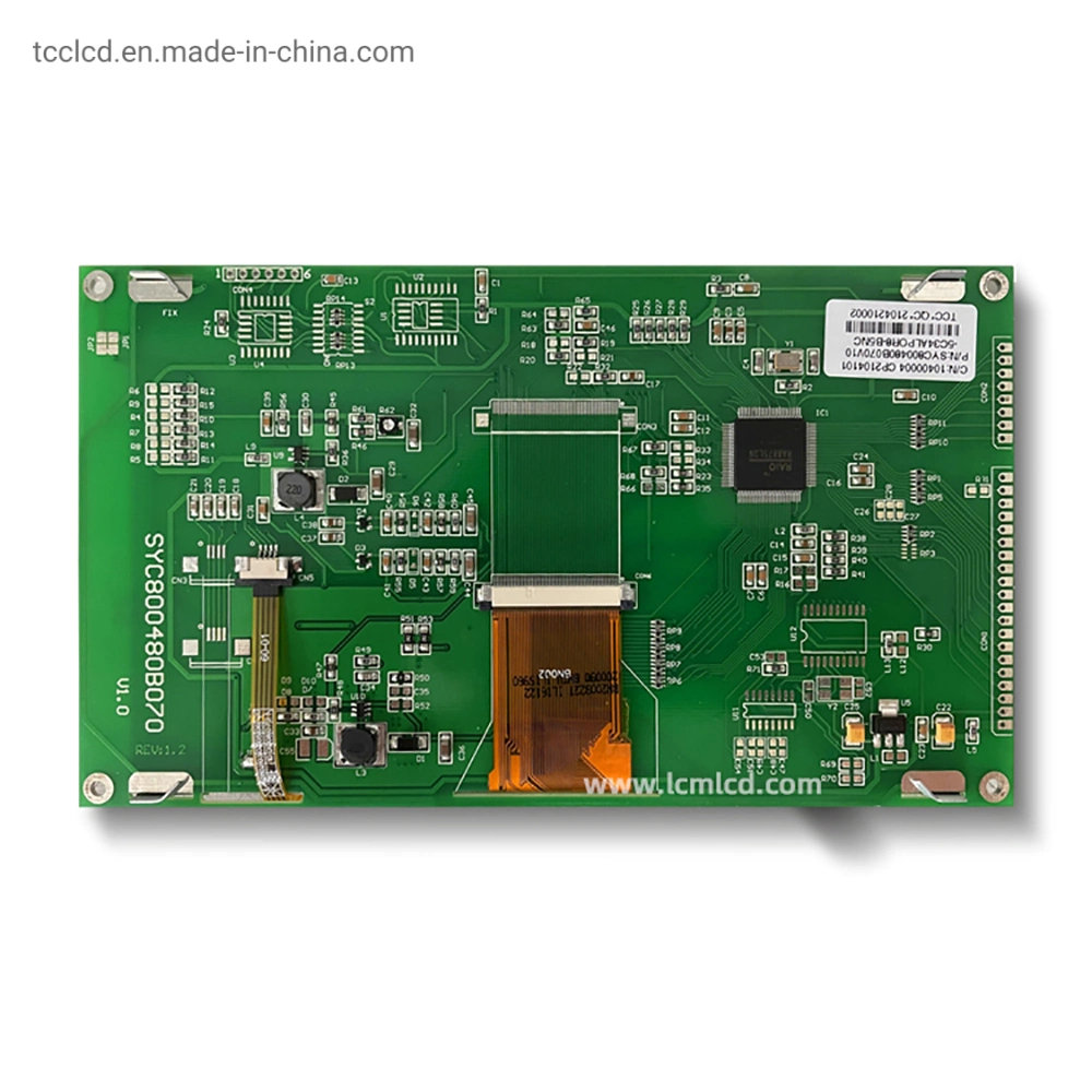 Ecran LCD couleur 7 pouces 800X480 56K SPI/I2C/6800/8080 TFT avec Écran tactile résistif