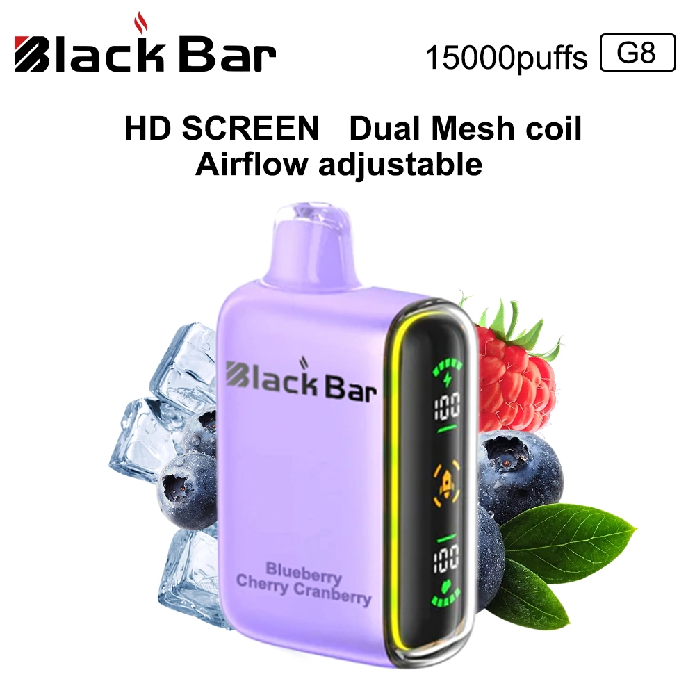 Animnation de ecrã HD bobina de malha dupla Geek Vape Bar 15000puffs Grossista Ecrã descartável cigarro de fruta electrónico