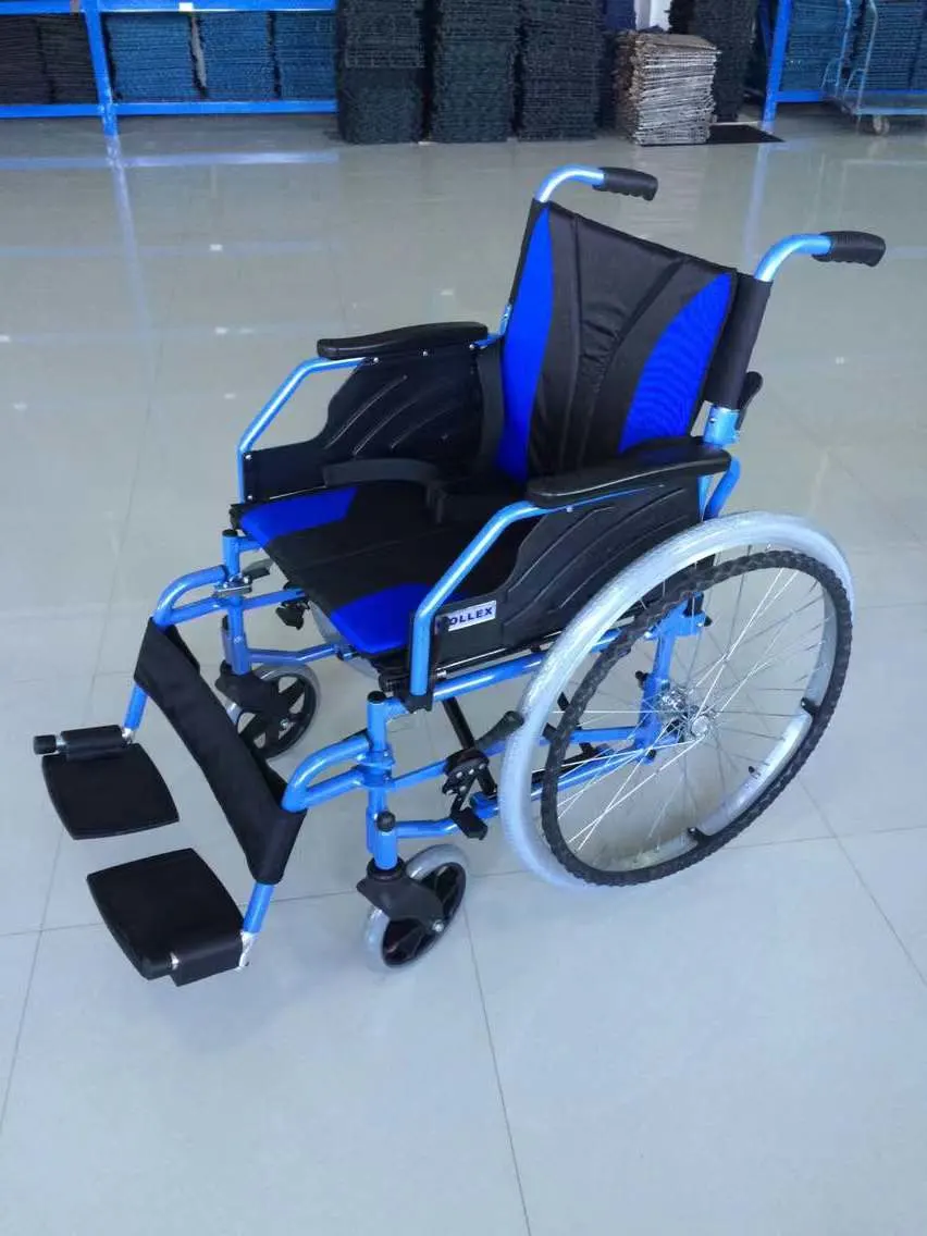 Manual Aluminum Multifunction Foldable Wheelchair Lightweight Adjustable Removable Armrest