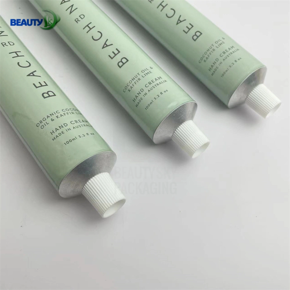 Hot Selling Printed 100ml Pure Aluminum Tube for Packaging Aluminum Tubes Cosmetic with Octagonal Cap Flip Top Cap