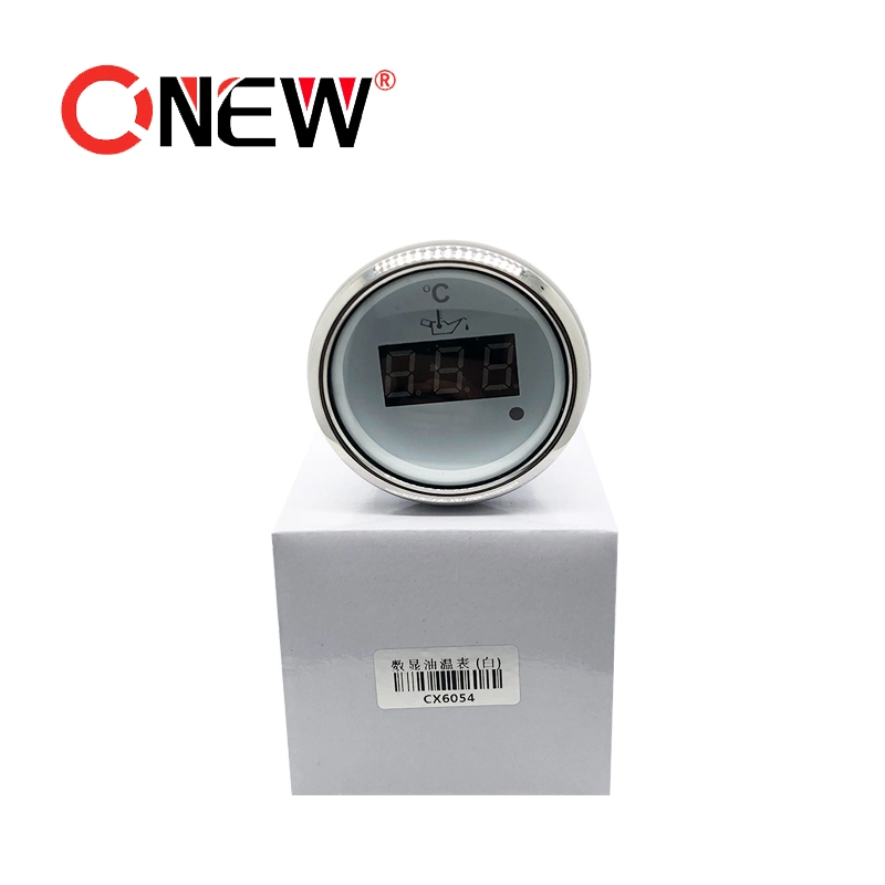 52mm White Faceplate Auto Digital Oil Temperature Meter Gauge362~20ohm for Yacht Marine