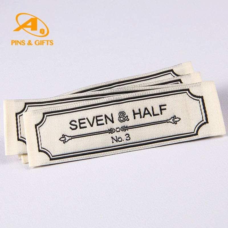 Sinicline Customized Garment Hang Tags High Temperature Resistant Washable Textile Linen Project Woven Label