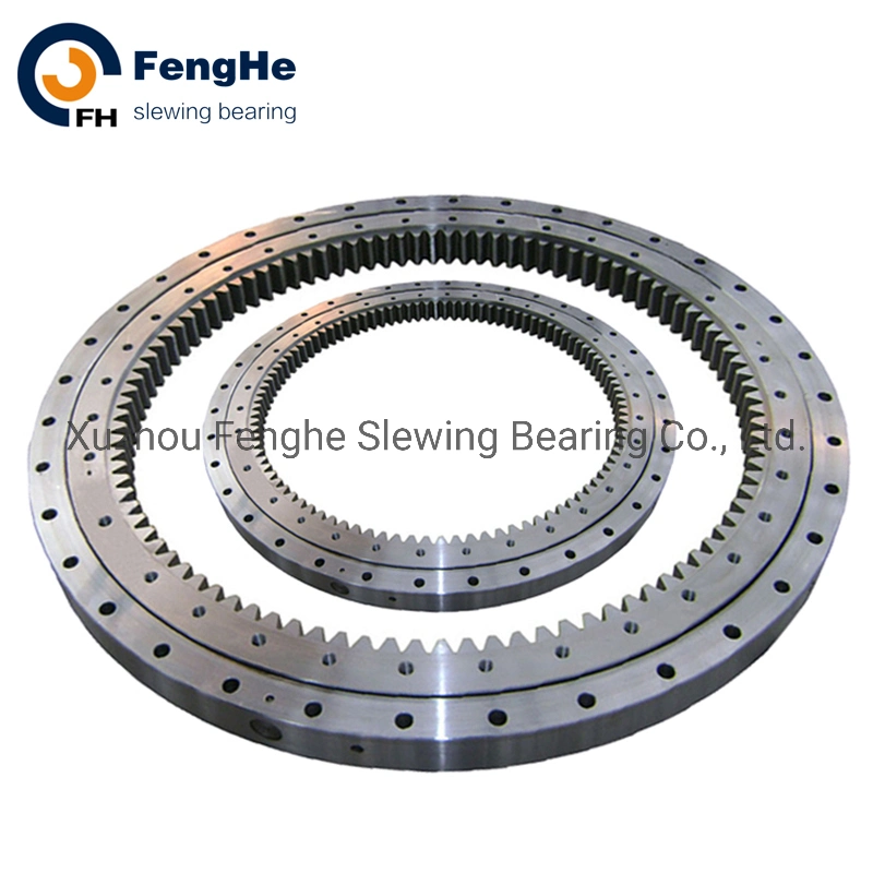 Bola de doble fila mató el cojinete, engranaje del cojinete del anillo de rotación para grúa