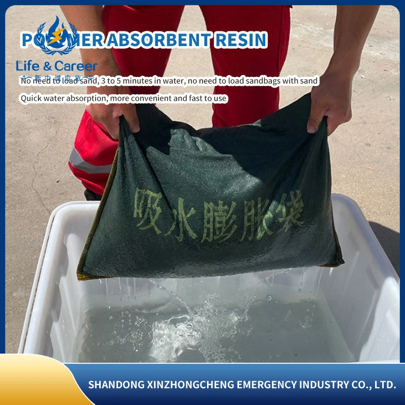 Wholesale/Supplier Black Canvas Flood Control Bag Absorbing Water Expansion Flood Blocking Flood Emergency Bag for Flood Control Barrier Use