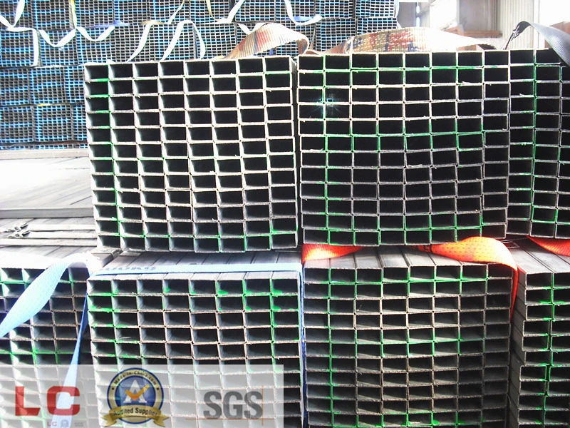 50mmx30mm Black Rectangular Steel Pipe