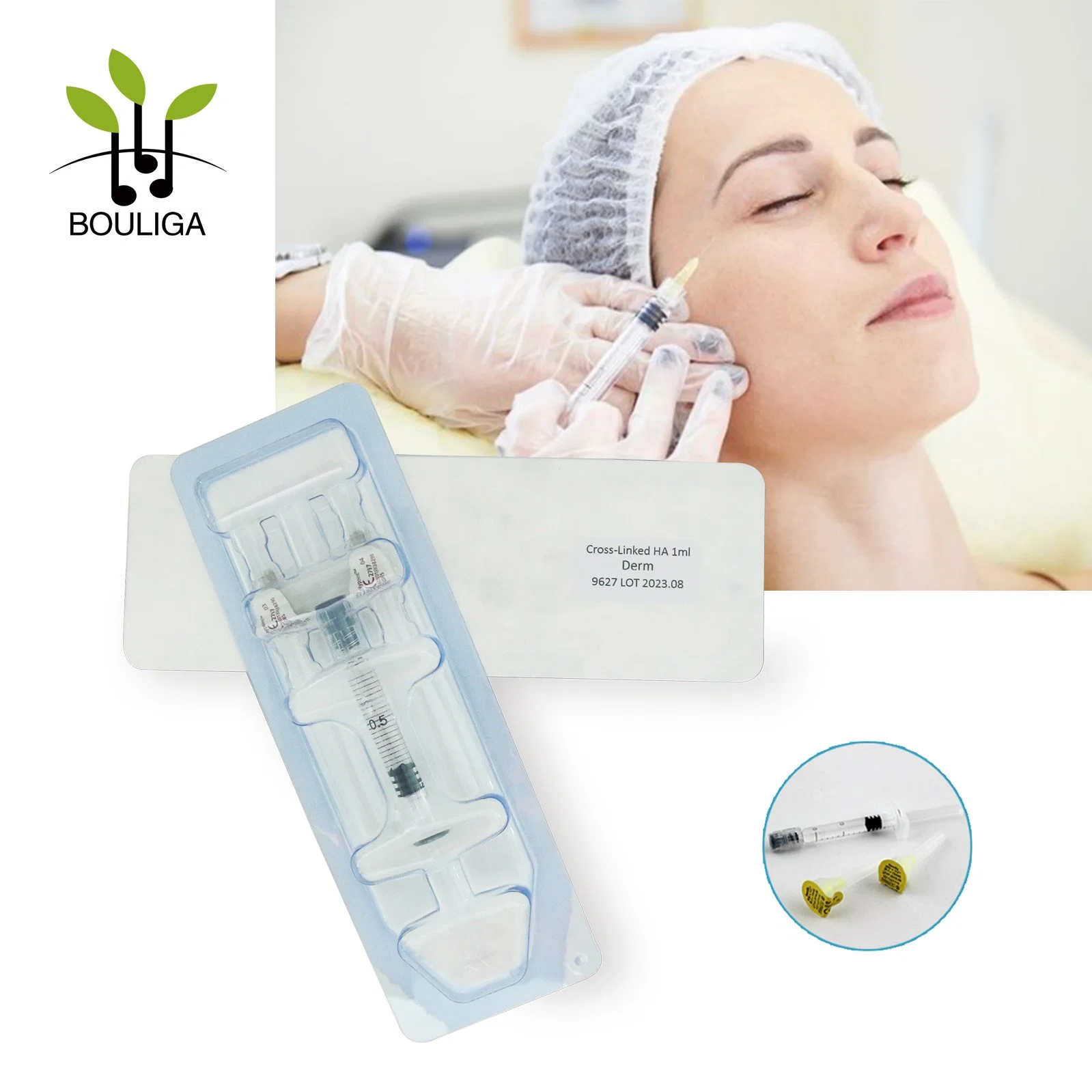 1ml Injection Faciale Anti-Rides Dermal Filler à l'Acide Hyaluronique