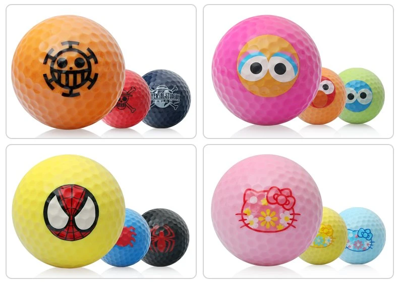 Venta al por mayor de estilo más reciente de logotipo personalizado Golf bolas de colores bolas de regalo