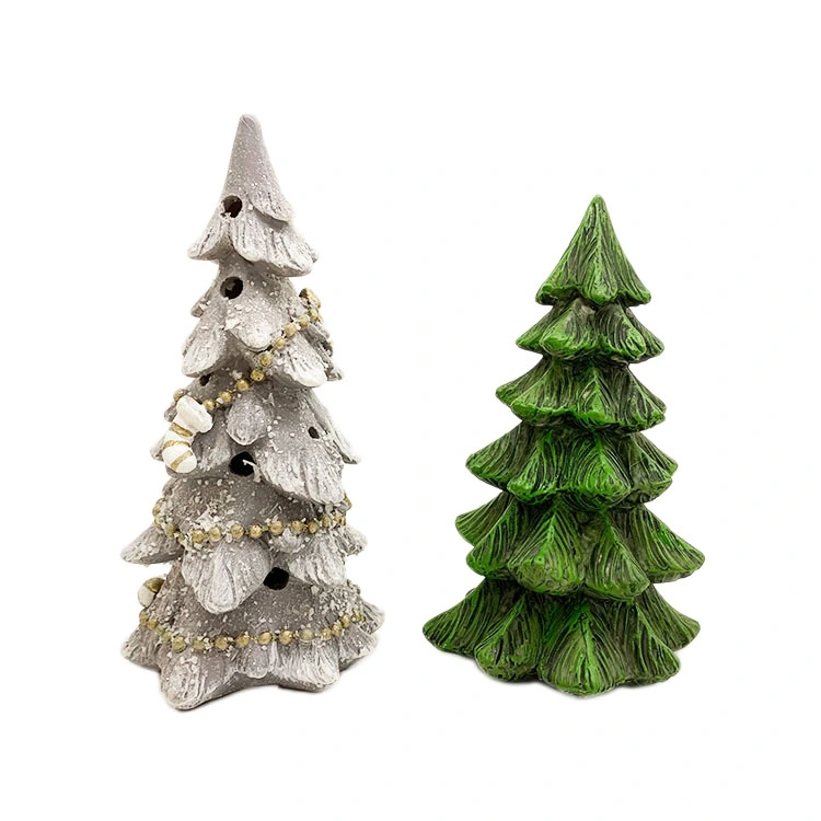 Cheap Artificial Polyresin Christmas Tree 15cm Height