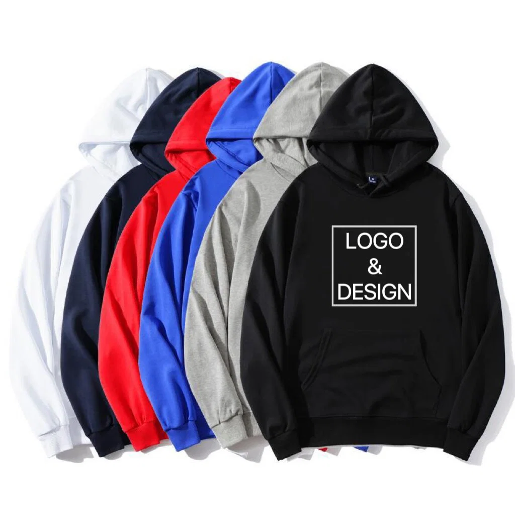 Fabrik der Männer Hoody Fleece Sweatshirt Custom Druck oder Stickerei Logo Herren′ S Baumwolle Einfarbige Hoodies Herren