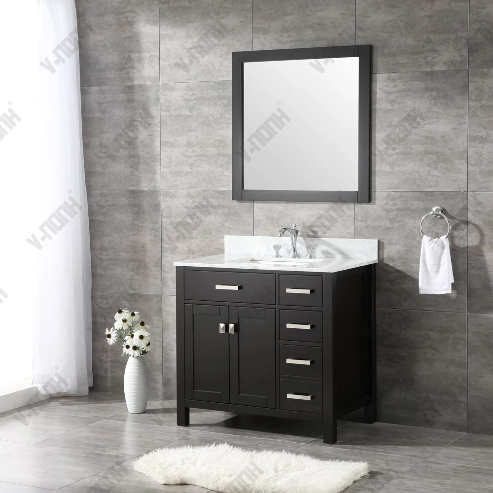 Modern Solid Wood Bathroom Countertop Storage Cabinets