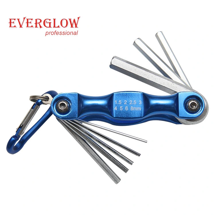 8PCS Folding Screwdriver Set Mini Pocket Cr-V Ring Portable