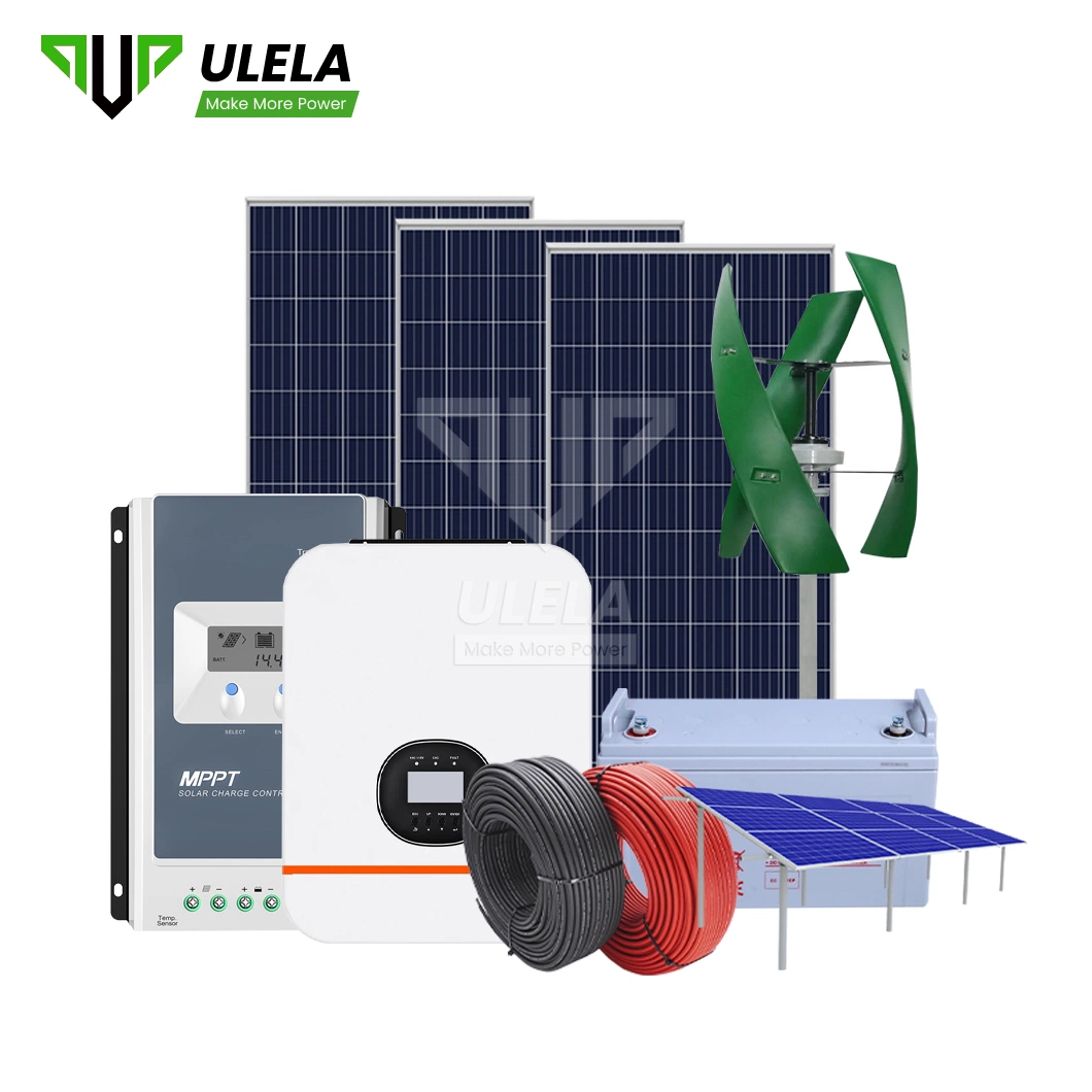 Ulela Solar Generator for Home Suppliers Custom off Grid Solar Y sistema de energía eólica 10 Ke China Solar y Wind Sistema de generación de energía híbrido