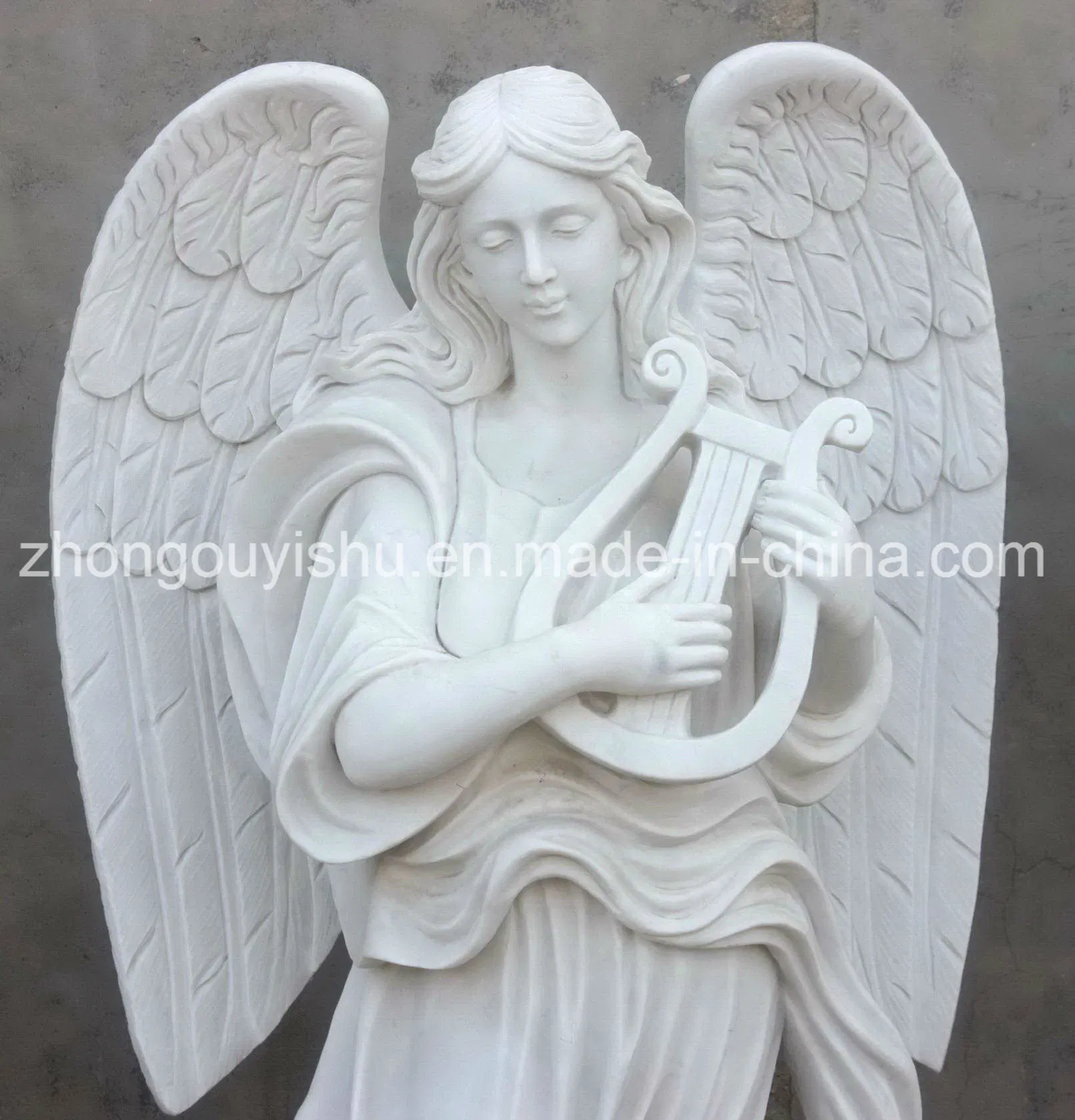 Garden Decoration Granite Stone Marble Angel Sculpture