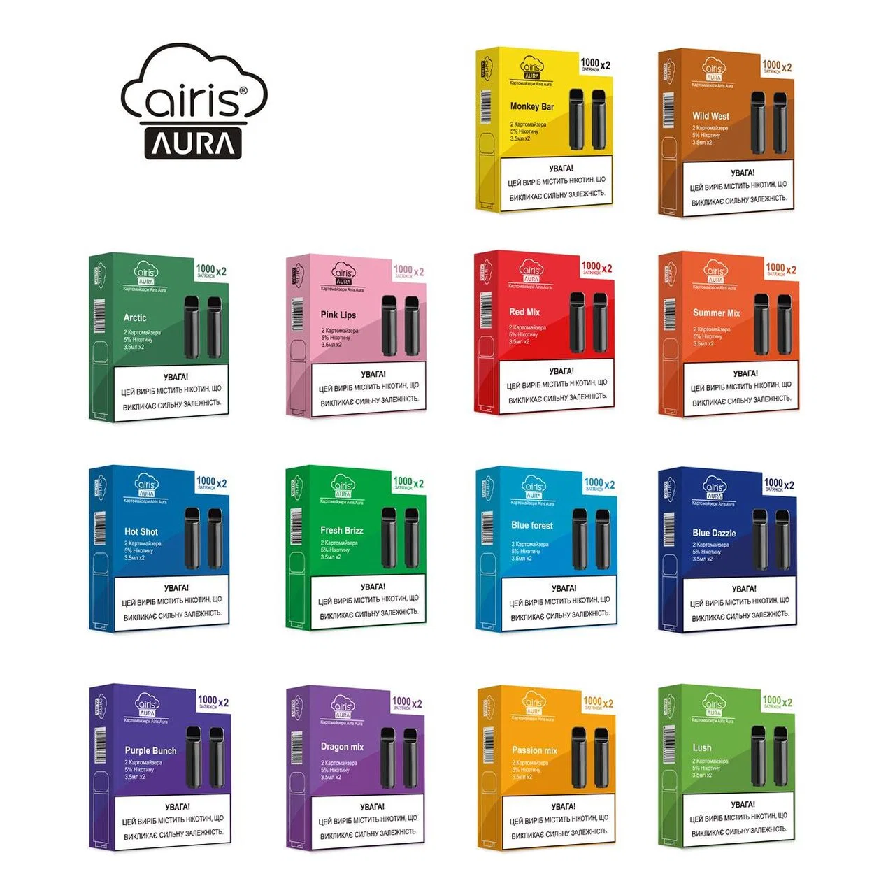 Multiple Flavors Choice Portable Airis Aura Disposable Vape Pen Kit Atomizer Wholesale I Vape