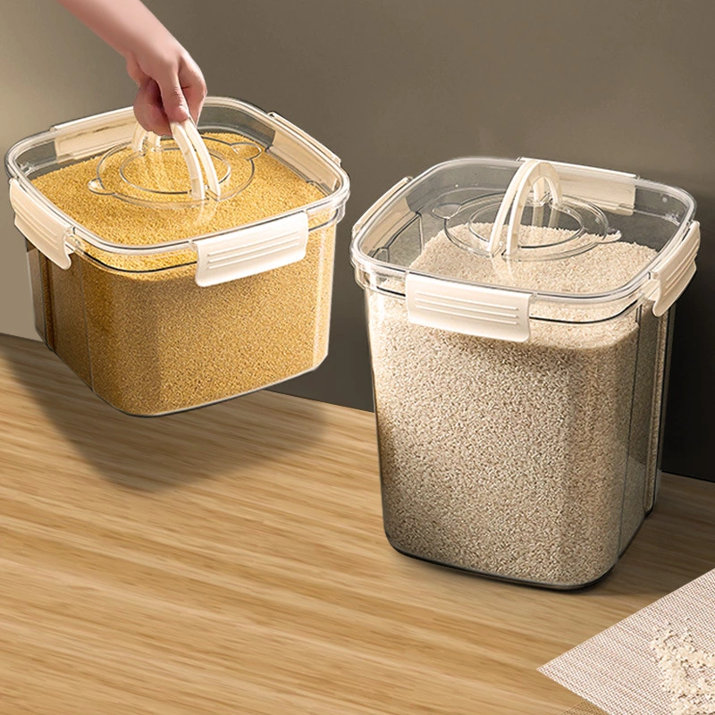 Kitchenware Large Size Plastic Cereal Dry Food Rice Storage Bin Box Container Organizer