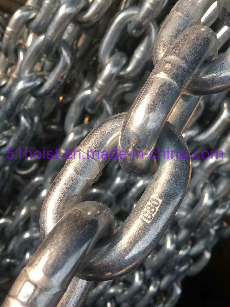 Black Color Welded Chain of Lifting with High Strength