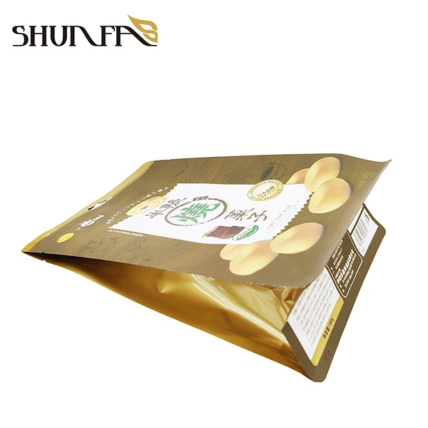 Custard Flowing Heart Cake Pastry Food Package Flat Bottom Plastic Packing Bag