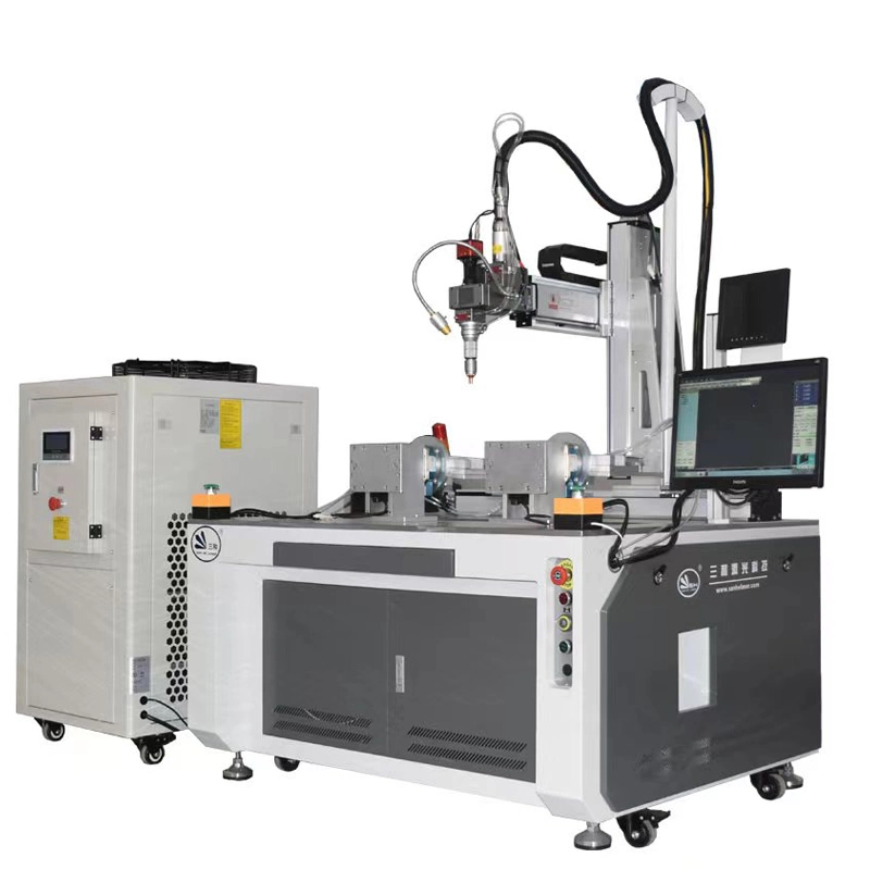 3000W Machine de soudage laser à fibre automatique à 6 axes pour poignée d'étanchéité de couteau avec alimentation de fils.