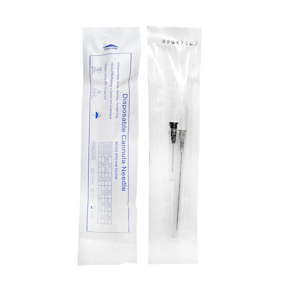 Injection Hypodermic Needles Micro Cannula 22g 70mm