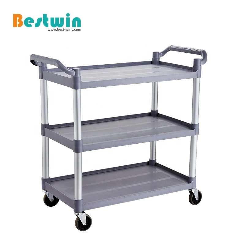 Multifunctional Plastic Service Trolley Kitchen Restaurant Utility Cart