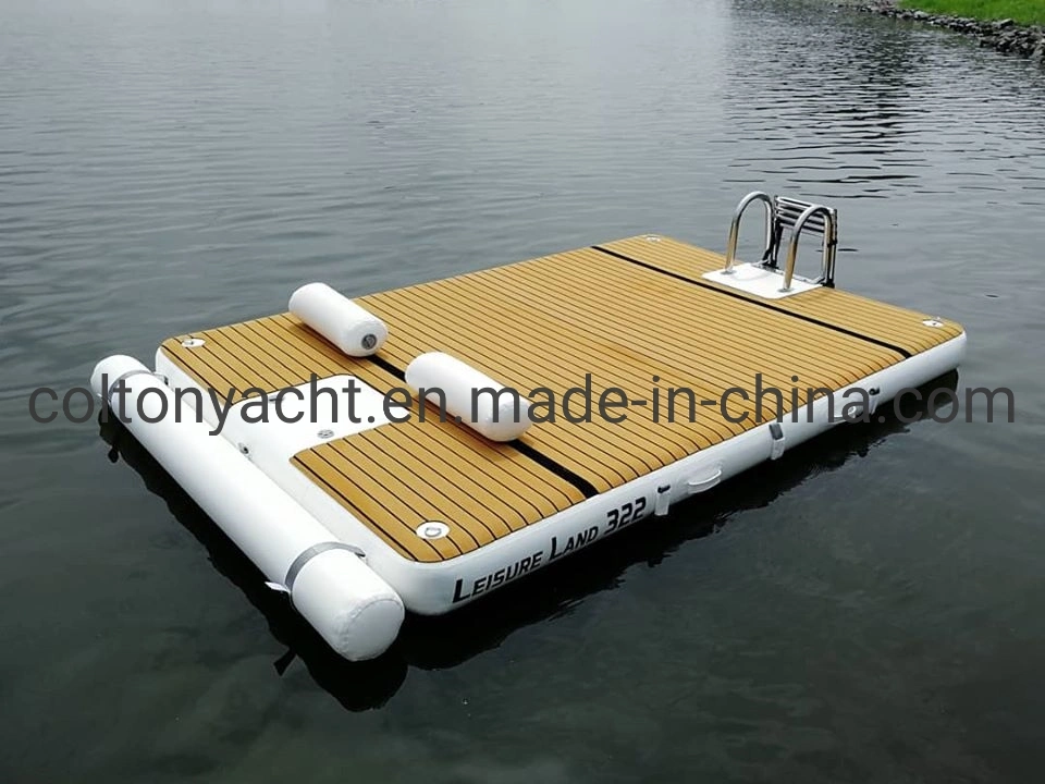 Plataforma de baño inflables Dock y Yate dock flotante con tamaño personalizado