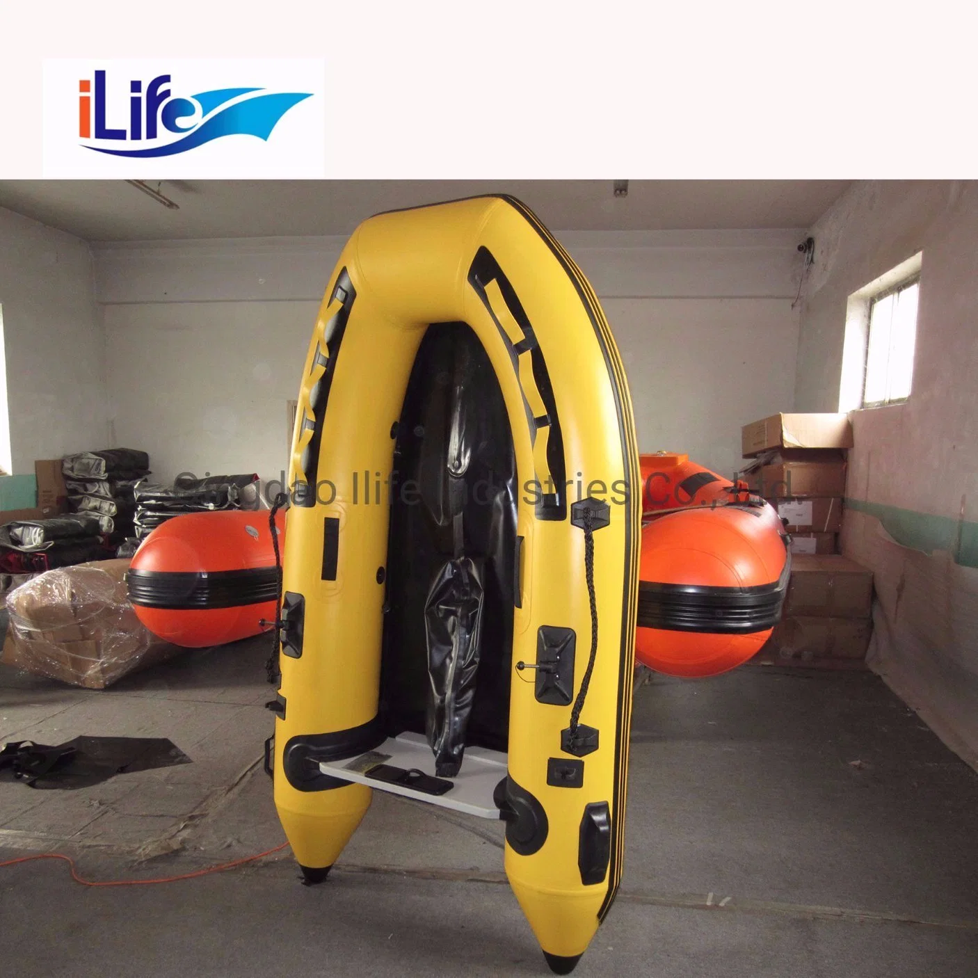 Ilife 2.3m Custormized PVC/Hypalon Inflatable Rescue Fishing Rubber Boat with Aluminum/Drop Stitch Air/Plywood Floor with Ce